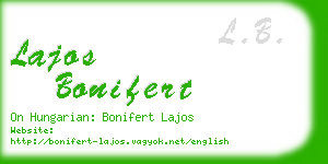lajos bonifert business card